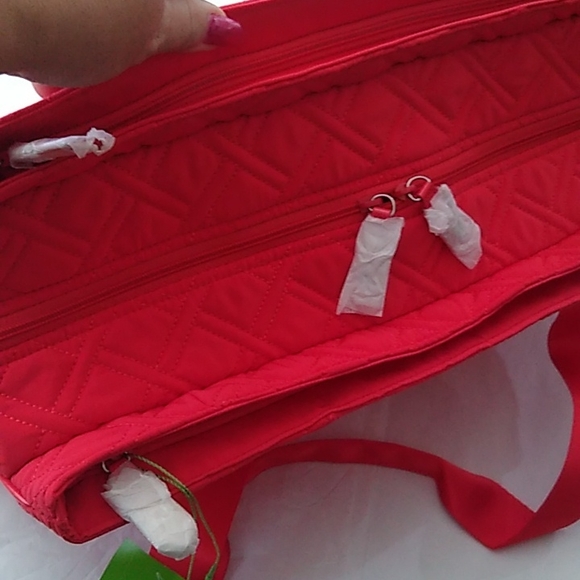 Vera Bradley Triple Compartment Travel Bag, Canyon Sunset Red - Picture 12 of 15